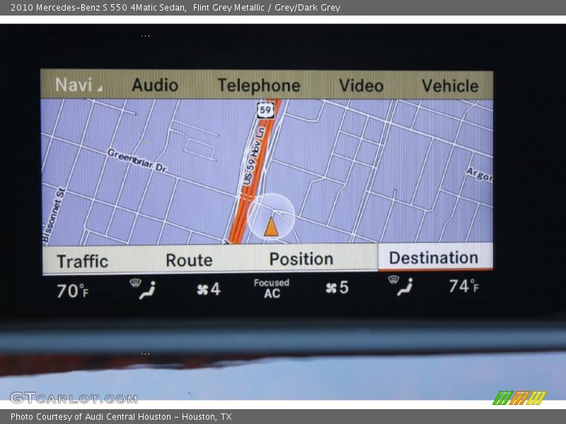 Flint Grey Metallic / Grey/Dark Grey 2010 Mercedes-Benz S 550 4Matic Sedan