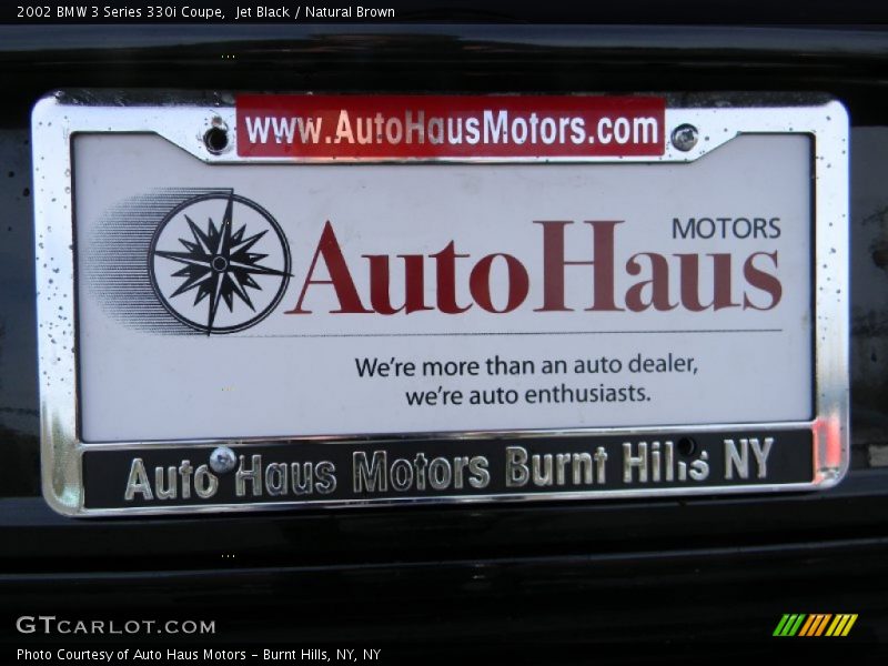 Jet Black / Natural Brown 2002 BMW 3 Series 330i Coupe