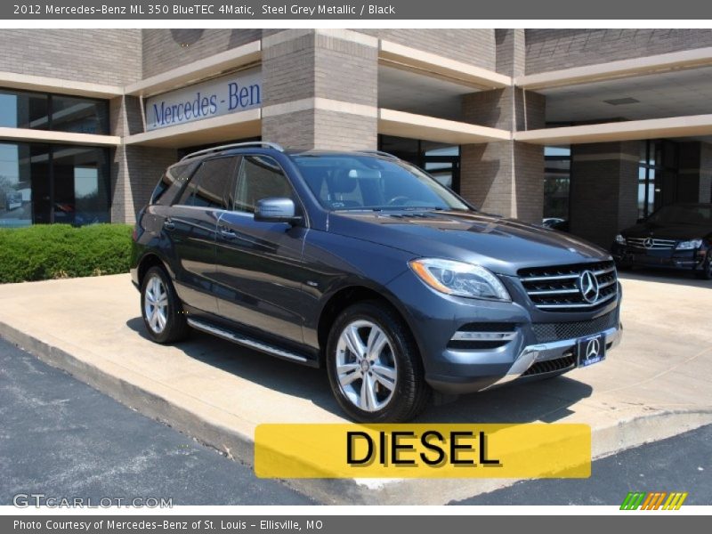 Steel Grey Metallic / Black 2012 Mercedes-Benz ML 350 BlueTEC 4Matic