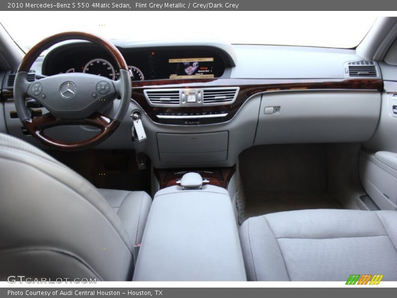 Flint Grey Metallic / Grey/Dark Grey 2010 Mercedes-Benz S 550 4Matic Sedan
