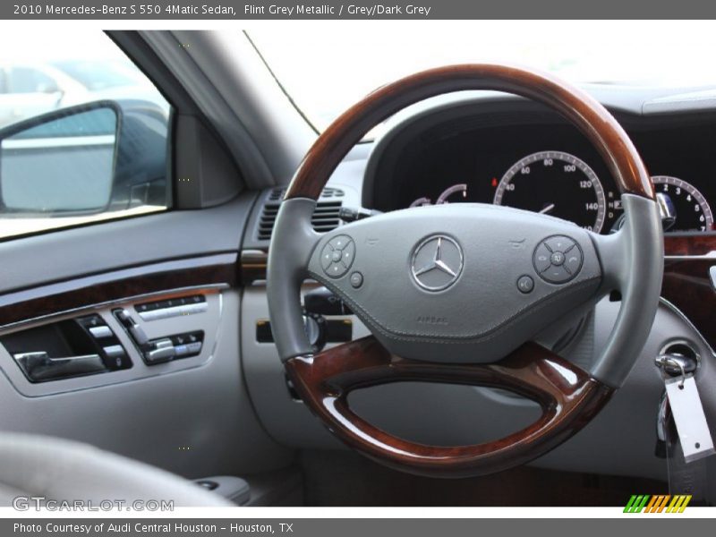 Flint Grey Metallic / Grey/Dark Grey 2010 Mercedes-Benz S 550 4Matic Sedan