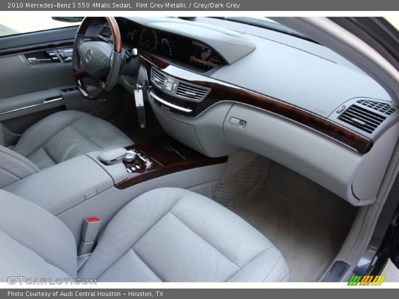 Flint Grey Metallic / Grey/Dark Grey 2010 Mercedes-Benz S 550 4Matic Sedan