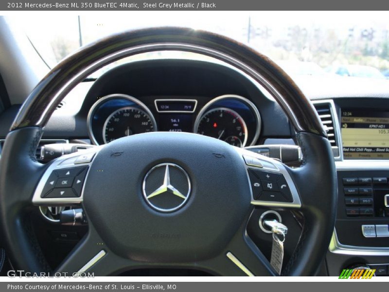 Steel Grey Metallic / Black 2012 Mercedes-Benz ML 350 BlueTEC 4Matic