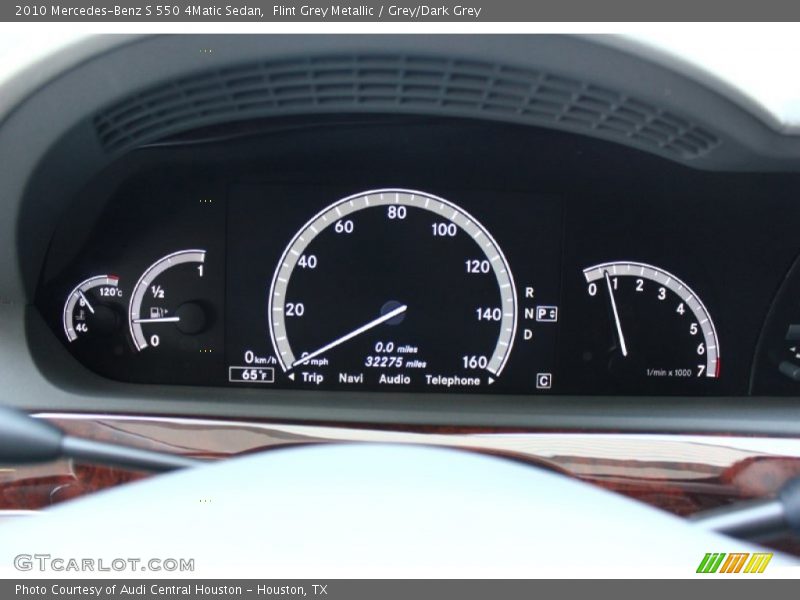 Flint Grey Metallic / Grey/Dark Grey 2010 Mercedes-Benz S 550 4Matic Sedan