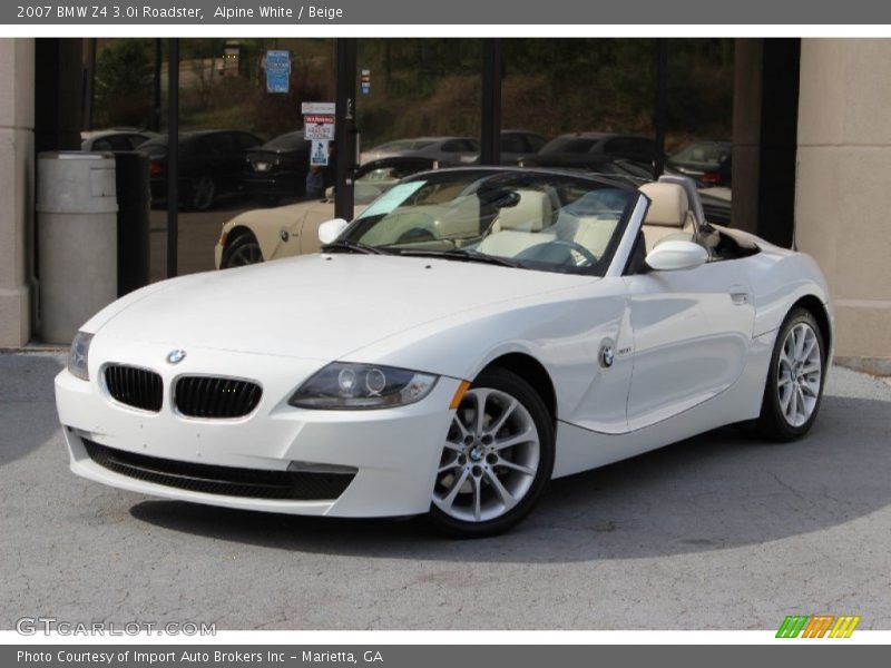 Alpine White / Beige 2007 BMW Z4 3.0i Roadster