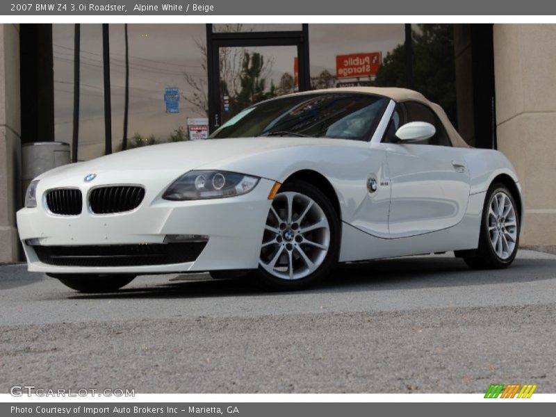 Alpine White / Beige 2007 BMW Z4 3.0i Roadster