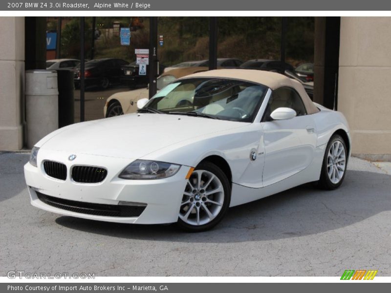 Alpine White / Beige 2007 BMW Z4 3.0i Roadster