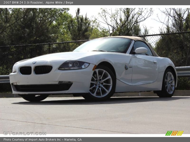 Alpine White / Beige 2007 BMW Z4 3.0i Roadster
