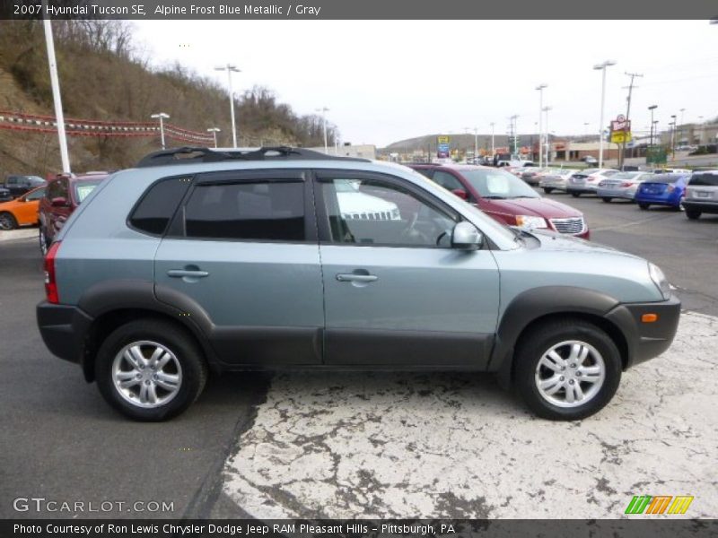 Alpine Frost Blue Metallic / Gray 2007 Hyundai Tucson SE