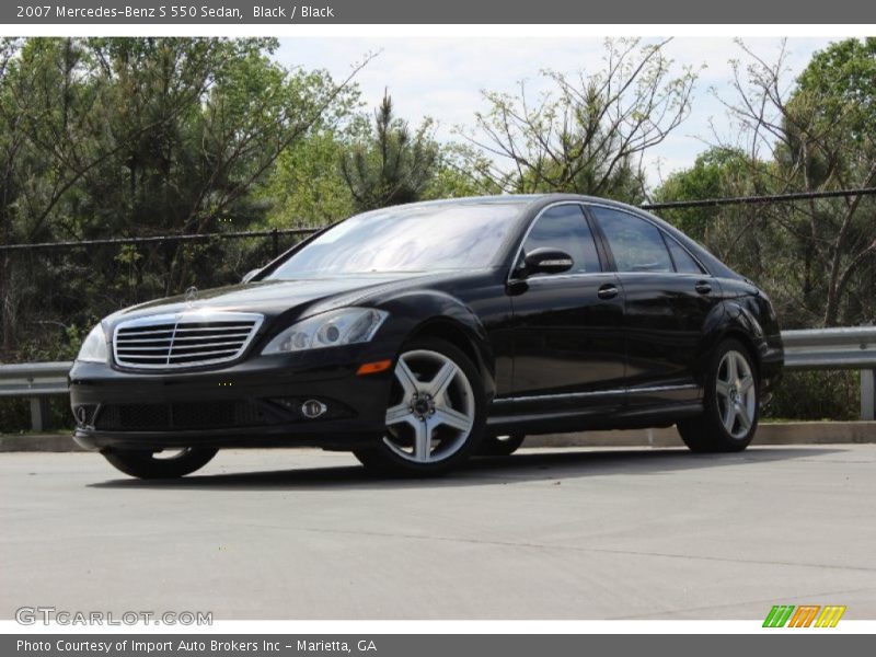 Black / Black 2007 Mercedes-Benz S 550 Sedan