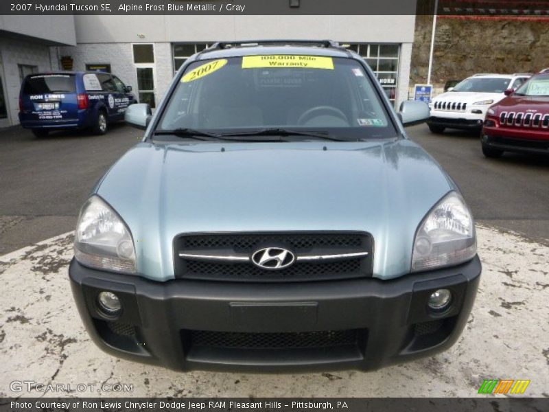 Alpine Frost Blue Metallic / Gray 2007 Hyundai Tucson SE