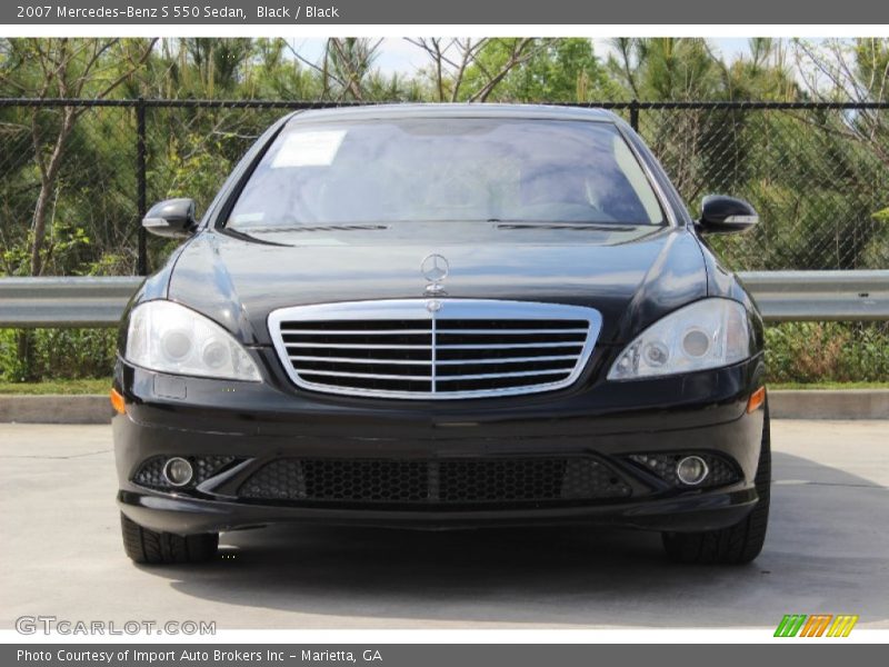 Black / Black 2007 Mercedes-Benz S 550 Sedan