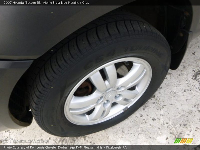 Alpine Frost Blue Metallic / Gray 2007 Hyundai Tucson SE