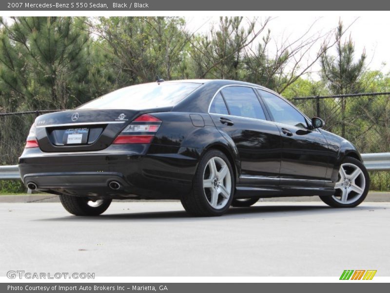 Black / Black 2007 Mercedes-Benz S 550 Sedan