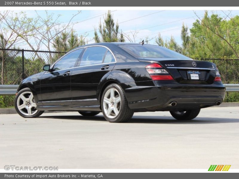 Black / Black 2007 Mercedes-Benz S 550 Sedan