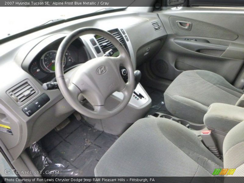 Alpine Frost Blue Metallic / Gray 2007 Hyundai Tucson SE