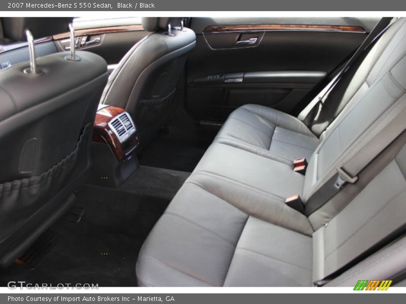 Rear Seat of 2007 S 550 Sedan