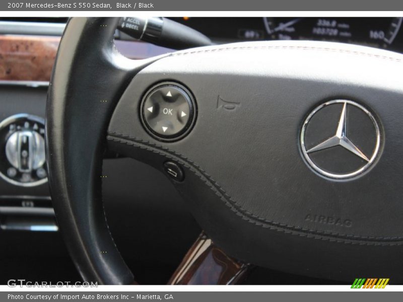 Black / Black 2007 Mercedes-Benz S 550 Sedan