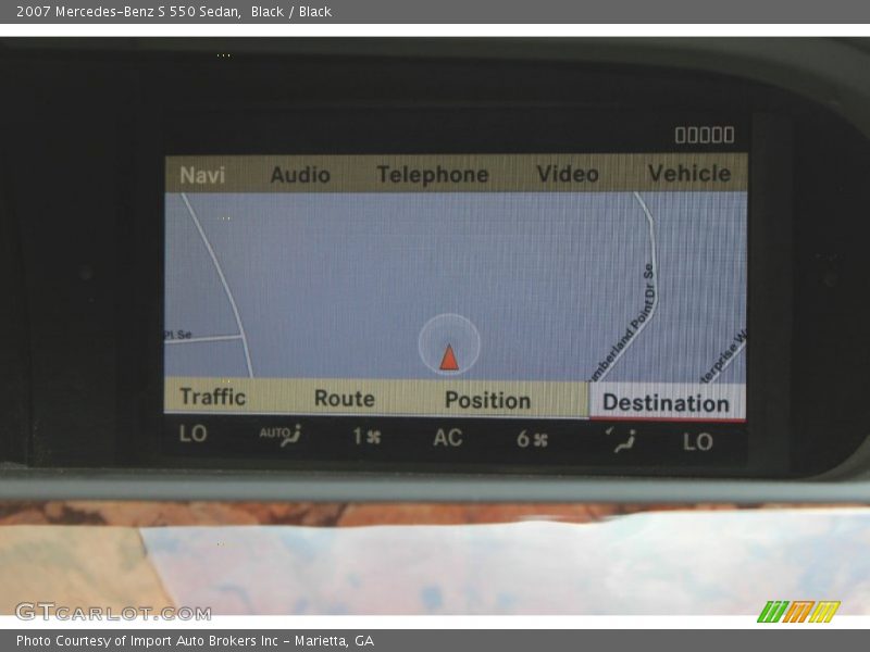 Navigation of 2007 S 550 Sedan