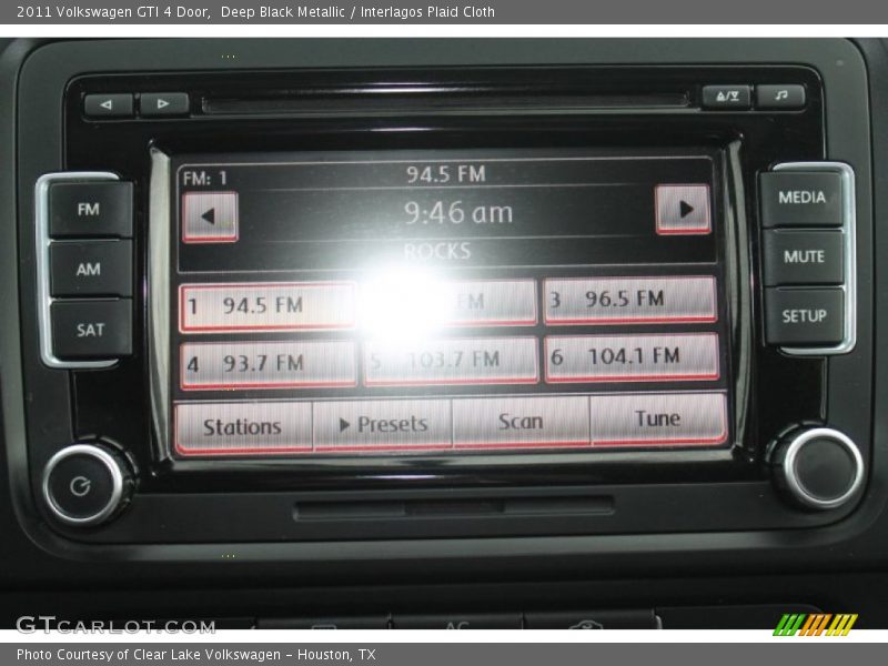 Deep Black Metallic / Interlagos Plaid Cloth 2011 Volkswagen GTI 4 Door