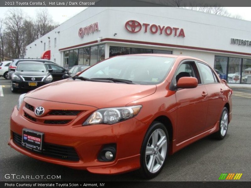 Hot Lava / Dark Charcoal 2013 Toyota Corolla S