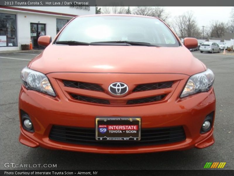 Hot Lava / Dark Charcoal 2013 Toyota Corolla S