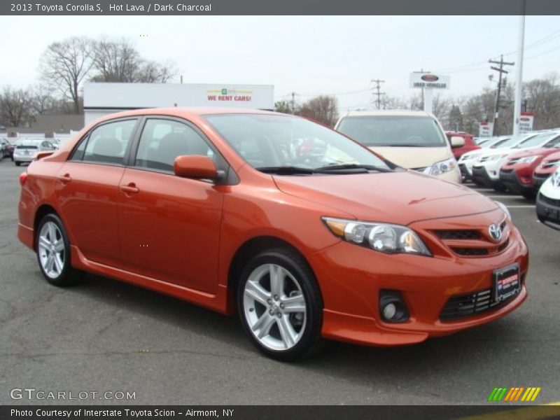 Hot Lava / Dark Charcoal 2013 Toyota Corolla S