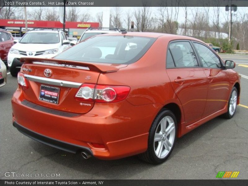 Hot Lava / Dark Charcoal 2013 Toyota Corolla S