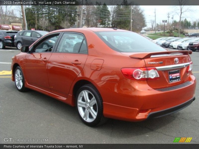Hot Lava / Dark Charcoal 2013 Toyota Corolla S