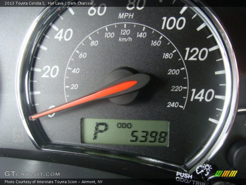 Hot Lava / Dark Charcoal 2013 Toyota Corolla S