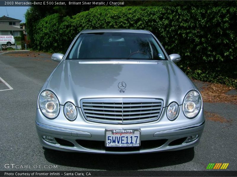 Brilliant Silver Metallic / Charcoal 2003 Mercedes-Benz E 500 Sedan