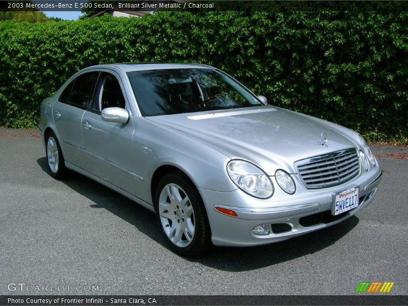 Brilliant Silver Metallic / Charcoal 2003 Mercedes-Benz E 500 Sedan