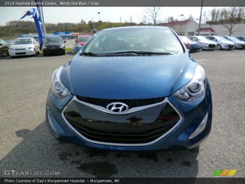 Windy Sea Blue / Gray 2014 Hyundai Elantra Coupe
