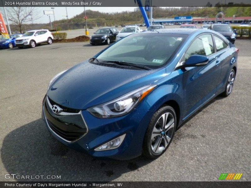 Windy Sea Blue / Gray 2014 Hyundai Elantra Coupe