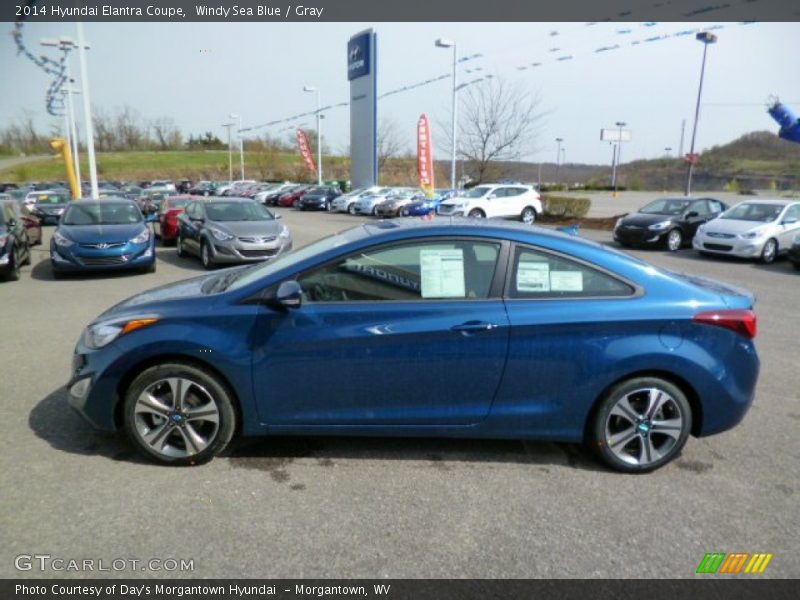 Windy Sea Blue / Gray 2014 Hyundai Elantra Coupe