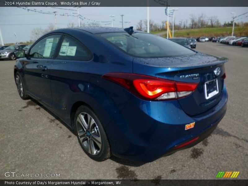 Windy Sea Blue / Gray 2014 Hyundai Elantra Coupe