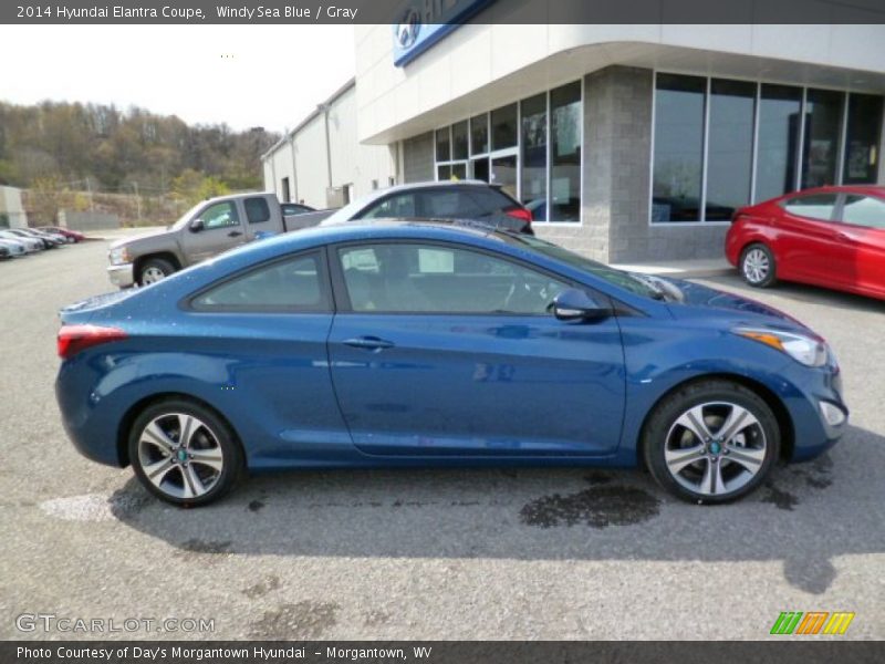 Windy Sea Blue / Gray 2014 Hyundai Elantra Coupe