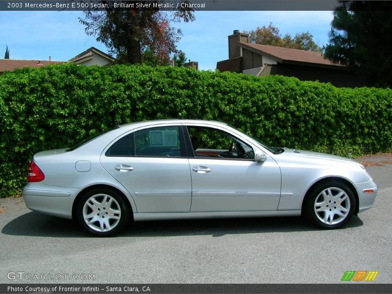 Brilliant Silver Metallic / Charcoal 2003 Mercedes-Benz E 500 Sedan