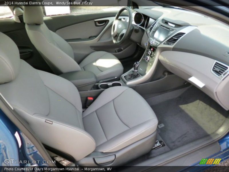 Windy Sea Blue / Gray 2014 Hyundai Elantra Coupe