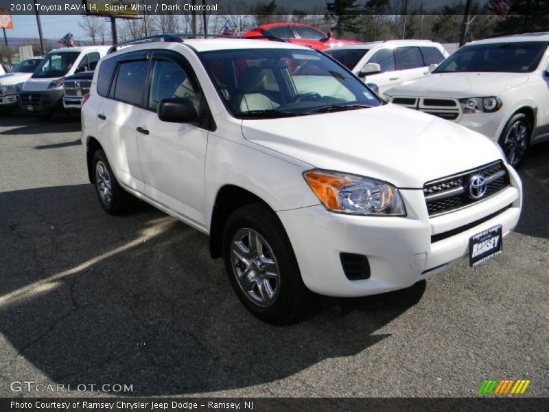 Super White / Dark Charcoal 2010 Toyota RAV4 I4