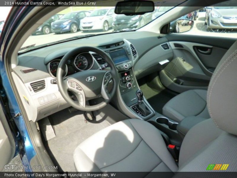 Windy Sea Blue / Gray 2014 Hyundai Elantra Coupe