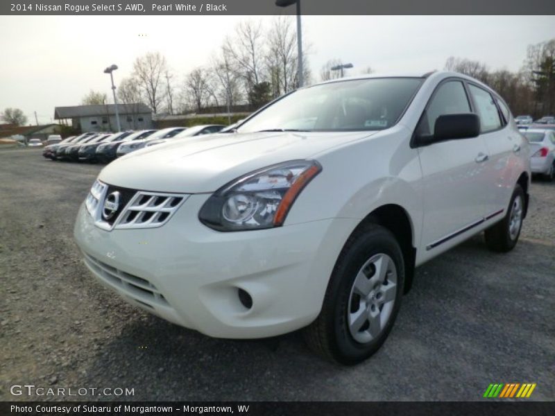 Pearl White / Black 2014 Nissan Rogue Select S AWD
