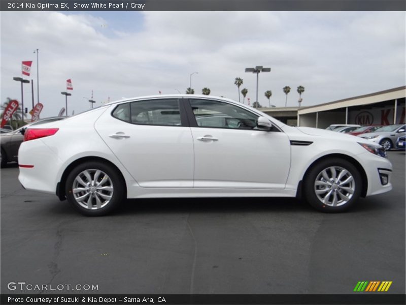 Snow White Pearl / Gray 2014 Kia Optima EX