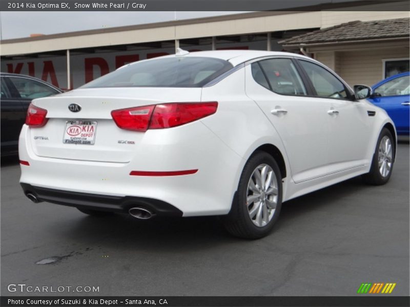 Snow White Pearl / Gray 2014 Kia Optima EX