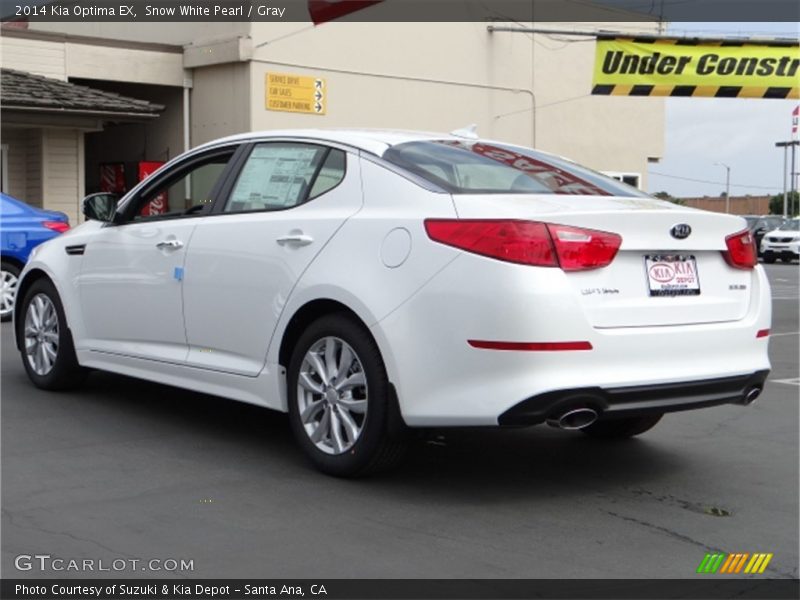 Snow White Pearl / Gray 2014 Kia Optima EX