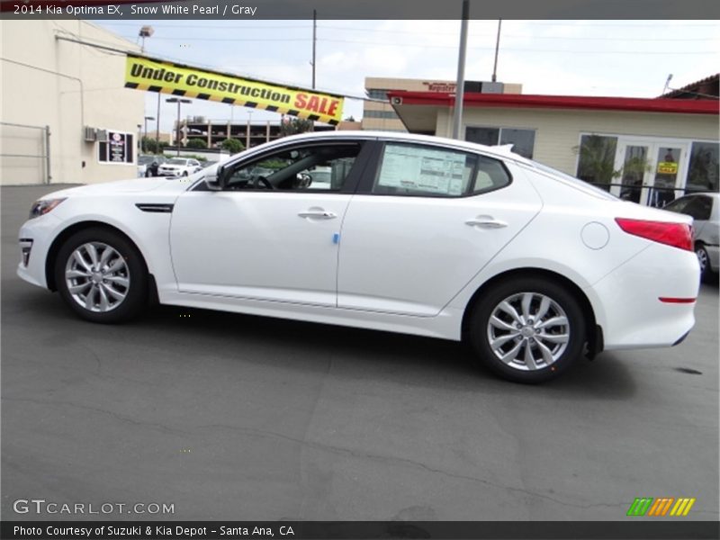 Snow White Pearl / Gray 2014 Kia Optima EX