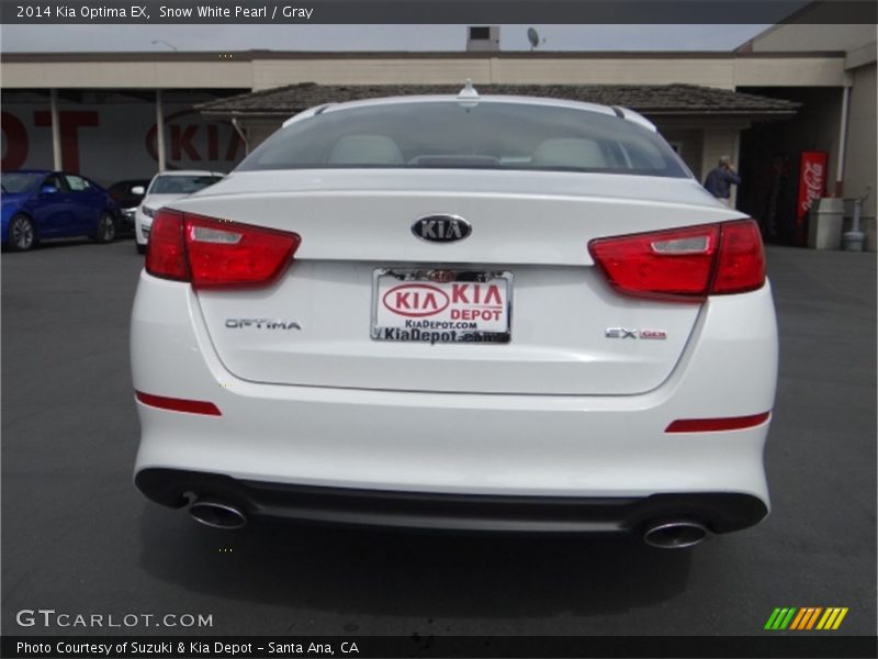 Snow White Pearl / Gray 2014 Kia Optima EX