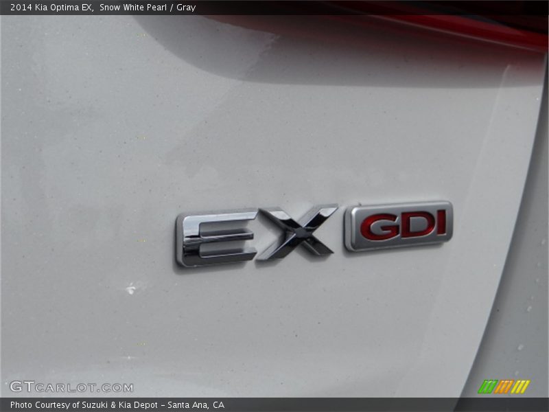 Snow White Pearl / Gray 2014 Kia Optima EX