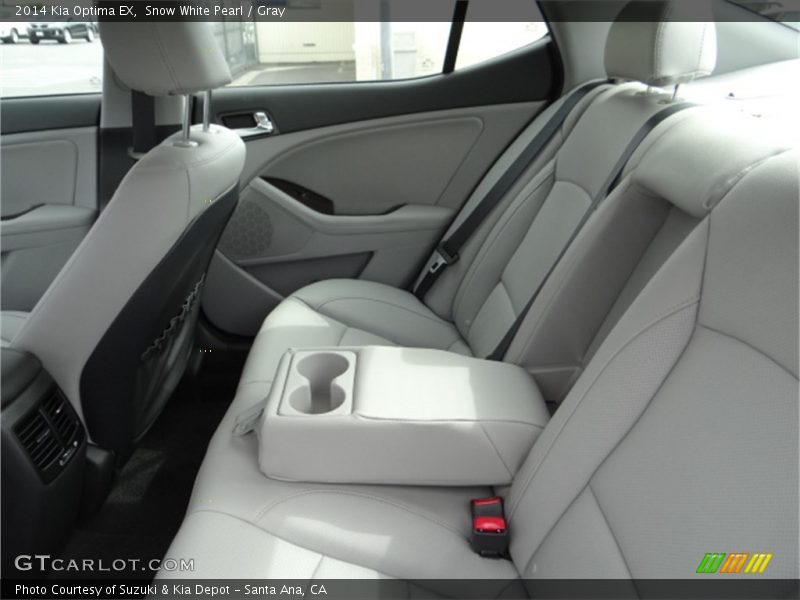 Snow White Pearl / Gray 2014 Kia Optima EX