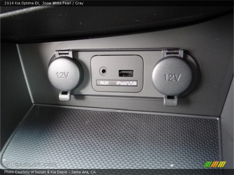 Snow White Pearl / Gray 2014 Kia Optima EX
